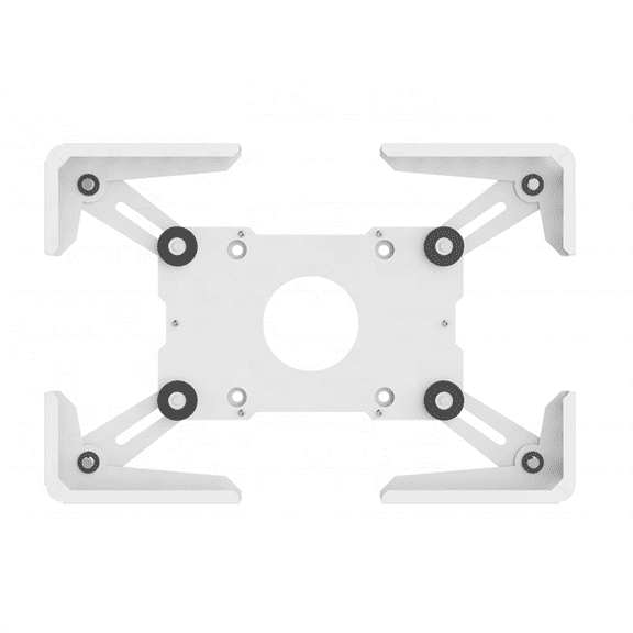 Wall Mount Tablet Enclosure Adjustable Tablet Holder Tablet Bracket Wall Hanging or Desktop Stand Holder UTC-13 White