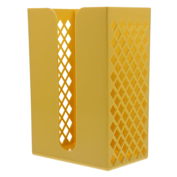 Wall Mount Tissue Box Holder Yellow Bathroom Kitchen Napkin Dispenser Storage
