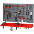 thumbnail image 1 of Wall Mount Tool Organizer with 54 Pegboard Hooks&Shelf, Heavy-Duty Garage Storage System for DIY Projects, 1 of 11