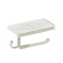 Wall Mount Towel Holder with Shelf - Metal Construction, Storage Board & Gold Finish - Bathroom/Kitchen Organizer for Towels/Phone/Candles