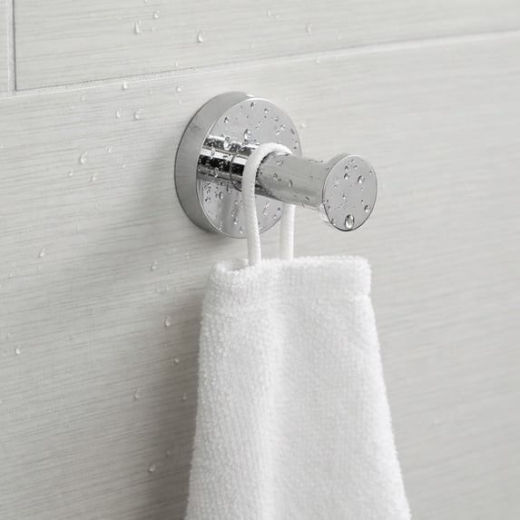 Wall Mount Towel Hook, Single Robe Hook, Polished Stainless Steel, Straight Hanging Support, Rust-Resistant, Sleek Minimalist Design, Ideal for Bathroom, Kitchen, Bedroom, Easy Installation