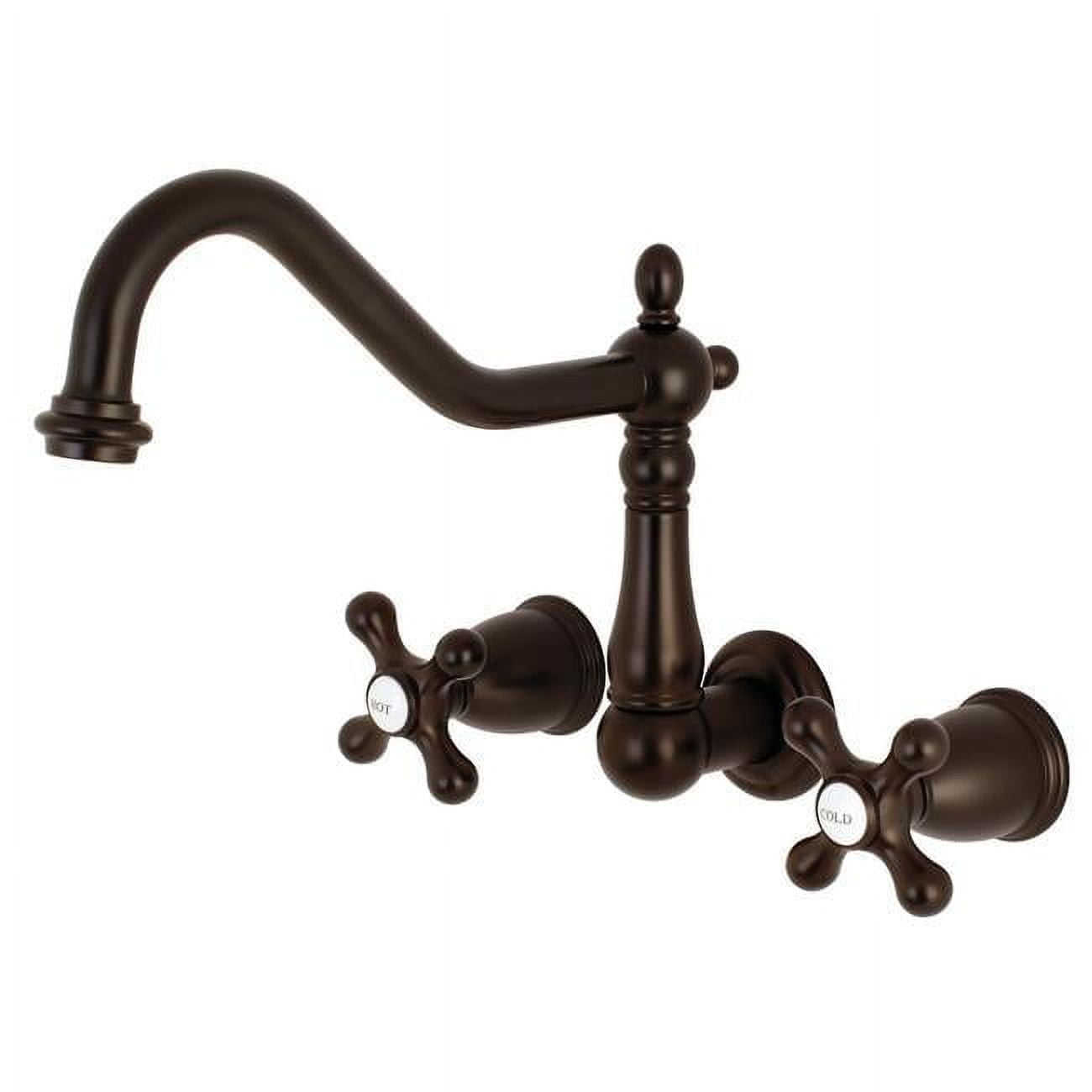 Heritage Oil Rubbed Bronze Wall Mount Tub Filler