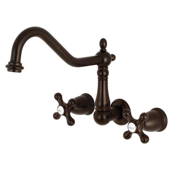 Heritage Oil Rubbed Bronze Wall Mount Tub Filler