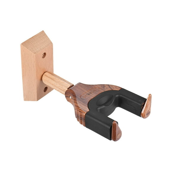 Wall Mount Ukelele Ukulele Uke Hanger Hook Holder Keeper Auto Grip System Rubber Cushion Wood Base