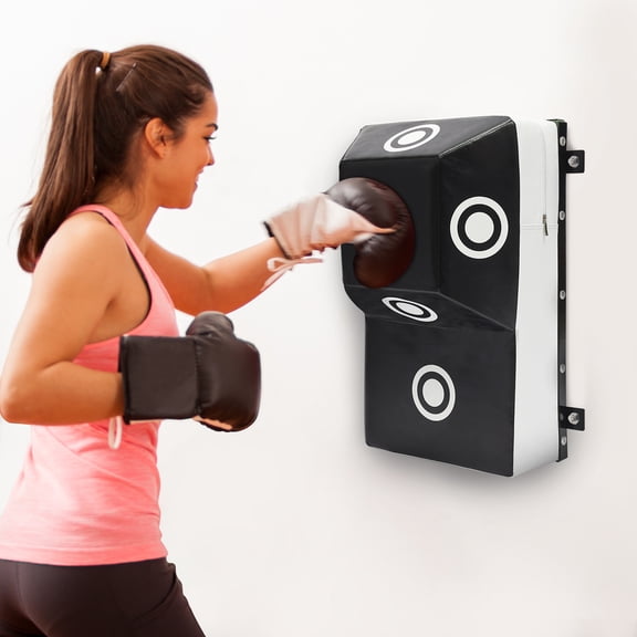 Wall Mount Uppercut Boxing Heavy Bag Square Boxing MMA Training Punching Target 13.78*9.84*23.62 inch for Bedroom, Study, Living Room, Gym