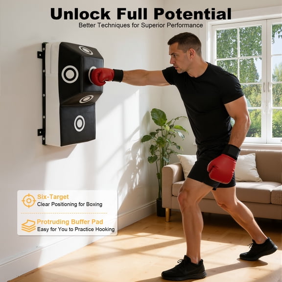 Wall Mount Uppercut BoxingTraining Punching Target MMA Training Punching with Marking Points Punching Target