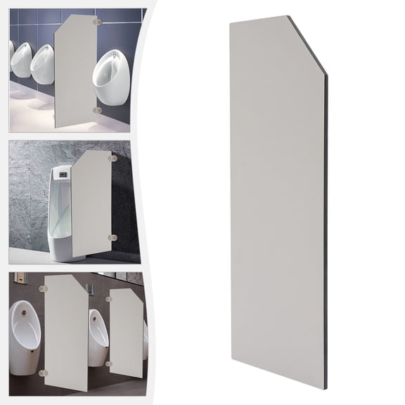 Wall Mount Urinal Partition, Waterproof Privacy Divider with 304 Steel Bracket for Public Restroom