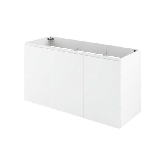 Wall Mount Vanity Cabinet (Sink not included), White, Melamine Wood , Hotel Bedroom Bathroom, Modern Contemporary HB33820
