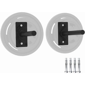 Wall Mount Weight Plate Rack - Steel Bumper Plate Storage Holder for Home Gym Equipment Organization with 300 lbs Capacity