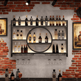 thumbnail image 1 of Wall Mount Wine Display Rack, 1 of 3