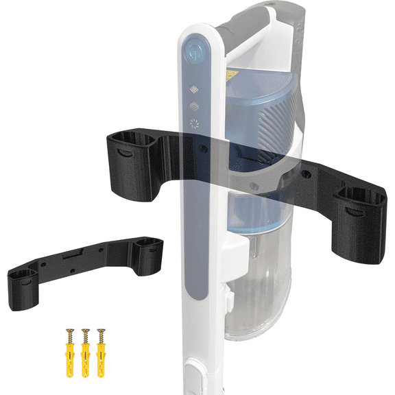 Wall Mount compatible with Shark Vacuum, Cordless Vacuum Wall Holder with Dual Attachment Organizer, Charging Storage Bracket for Garage and Home (Black)