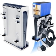 Wall Mount for PS5 Disc & Digital Edition, 8 in 1 PS5 Wall Mount Kit, for PS5 Console, PS5 Controller, Headset, PS-VR2 Controller, and 14 Game Slots