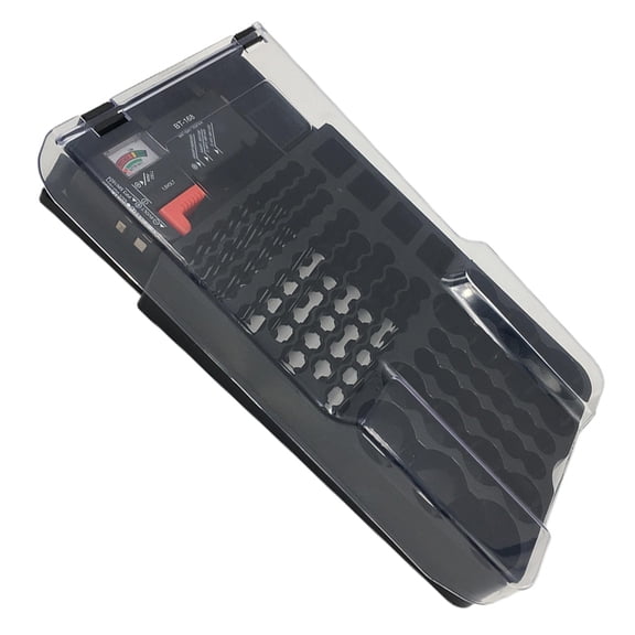 Wall Mountable Battery Storage With 93 Slots Clear Hinged Cover And Built In Tester For Convenience