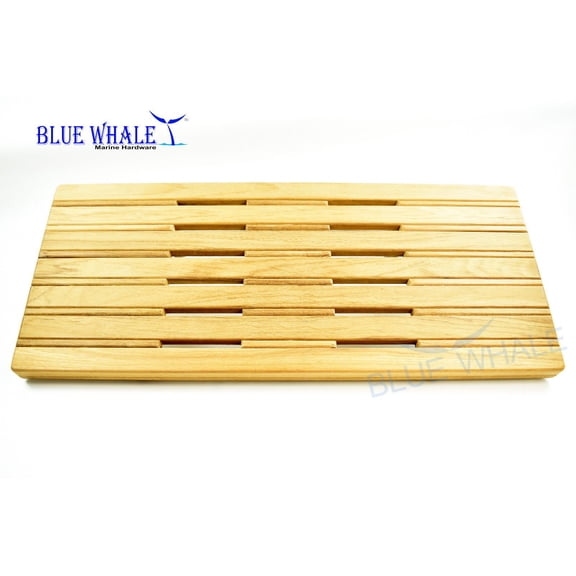 Wall Mounted 24 Inch  13 Inch Folding Down Shower Teak Board Slats Bench for Boat , Steam, Sauna Room - BL31122499