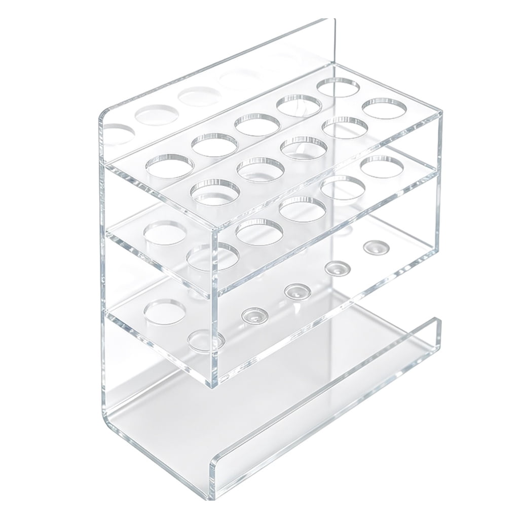 Wall Mounted Acrylic Marker Holder with 10 Slots Sticky Pen Storage Stand Whiteboard Supply Organizers