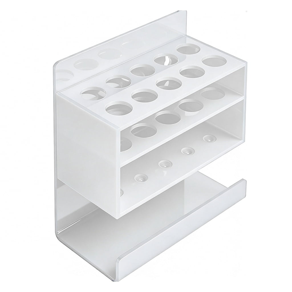 Wall Mounted Acrylic Marker Holder with 10 Slots Sticky Pen Storage Stand Whiteboard Supply Organizers