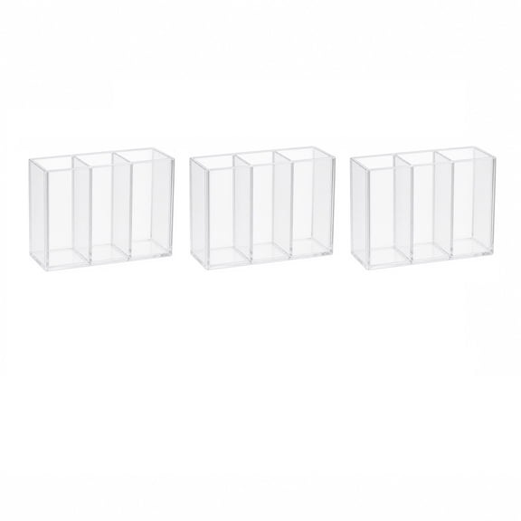 Wall Mounted Acrylic Organizer for Lipsticks Brushes Eyebrow Tools No Drilling Required Multi Compartment Storage Box for Cabinet Door