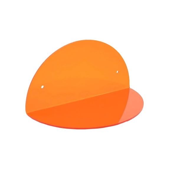 Wall Mounted Acrylic Shelf for Bathroom Kitchen Bedroom, Floating Storage Rack for Small Item Organization 8x4Inch Orange