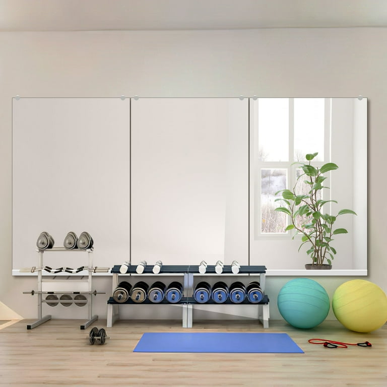 Wall Mounted Activity Mirror Home Gym Mirror with Flat Polished Edge 47x32 3pcs