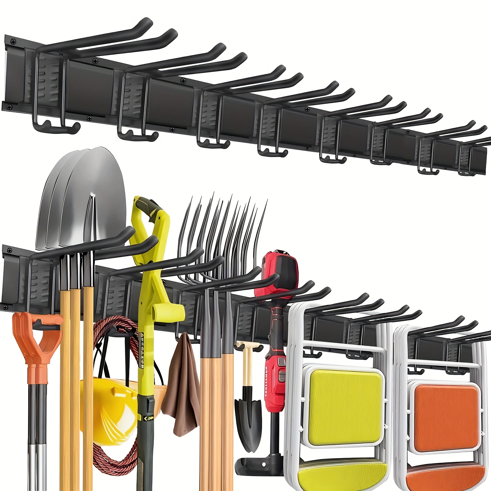 Wall Mounted Adjustable Rack, Garage Tool Organization Shelf With Heavy ...