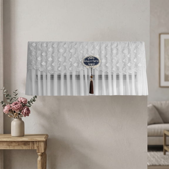 Wall Mounted Air Conditioner Cover No Need to Remove While Running Washable Nylon Dust Wrap for Home Office Bedroom 88cm
