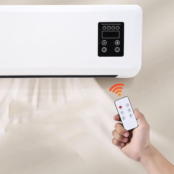 Wall Mounted Air Conditioner and Heater Combo Energy Efficient No Window Needed, 2-in-1 PTC Fast Heating Saving AC Heater Combo with Remote Timer for Bedroom, Garage, RV, Camper