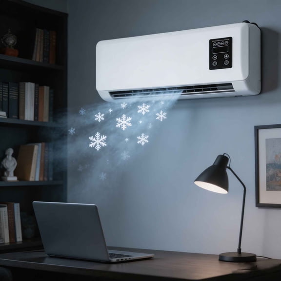 Wall Mounted Air Conditioner, Mini Split Ductless AC Unit with Remote Control & Timer,Cooling And Heating, Portable Cooling and Heating for Bedroom, Home, Office