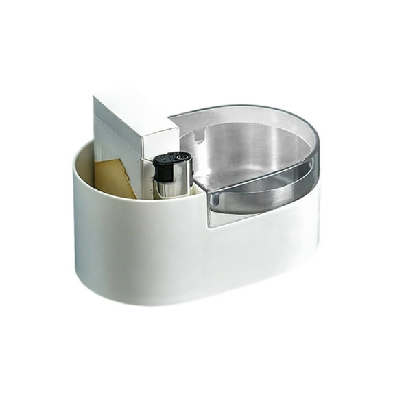 Wall Mounted Ashtray with Lid and Removable Stainless Steel Liner – Easy to Clean, Versatile Indoor and Outdoor Use, Drilling-Free Design for Bathrooms, Hallways, Kitchens, and Offices