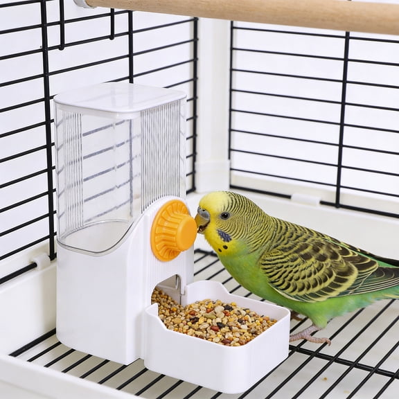 Wall Mounted Automatic Pet Feeder,8.2x8.8x4inch Large Capacity Pet Food Dispenser,Hanging Food Bowl for Small Dog Cat Rabbit Ferret Guinea Pig Hedgehog(White)
