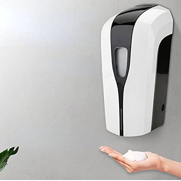 Wall Mounted Automatic Soap Dispenser & Foaming Hand Sanitizer Machine, 1000ml Capacity, Adjustable Liquid Volume, AA Battery Powered, for Home Hotel Office School Restaurant Bathroom