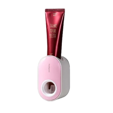 Automatic Toothpaste Dispenser Wall Mounted, Hands Free Toothpaste Squeezer and Toothbrush Holder for Bathroom Organization TIKA