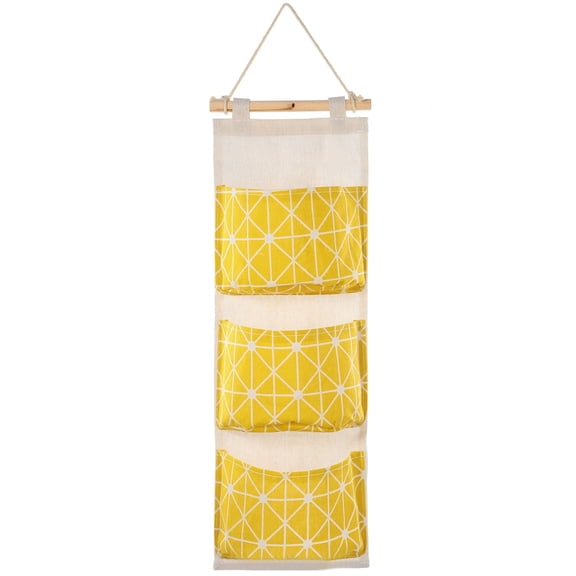 Wall Mounted  Bag Door Closet Hanging  Bag Organizer Waterproof 3 Pockets Pouch