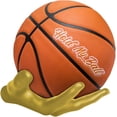 thumbnail image 1 of Hold My Ball Basketball Holders – Gold Large Hand Wall Mount Displays for Ball Storage & Memorabilia - Ball Storage Rack for Basketball, Soccer or Volleyballs, 1 of 7