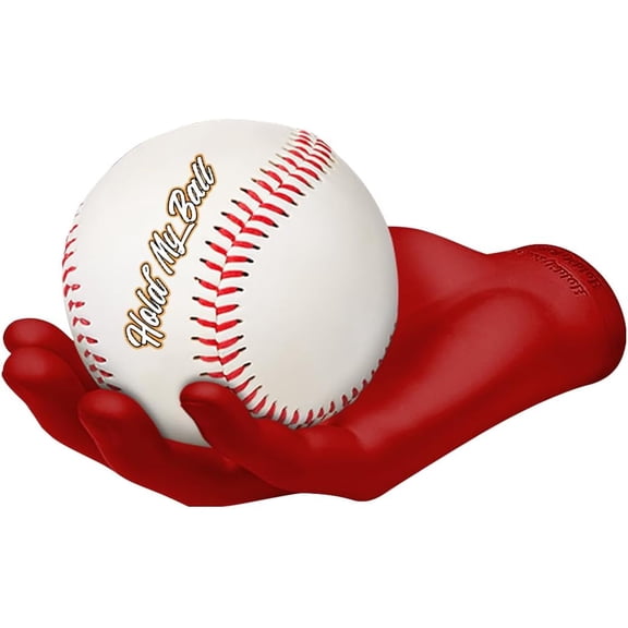 Hold My Ball Baseball Holder – Red Wall Mount Hand Display for Ball Storage & Memorabilia - Baseball Holder Display for Collectors & Sports Fans