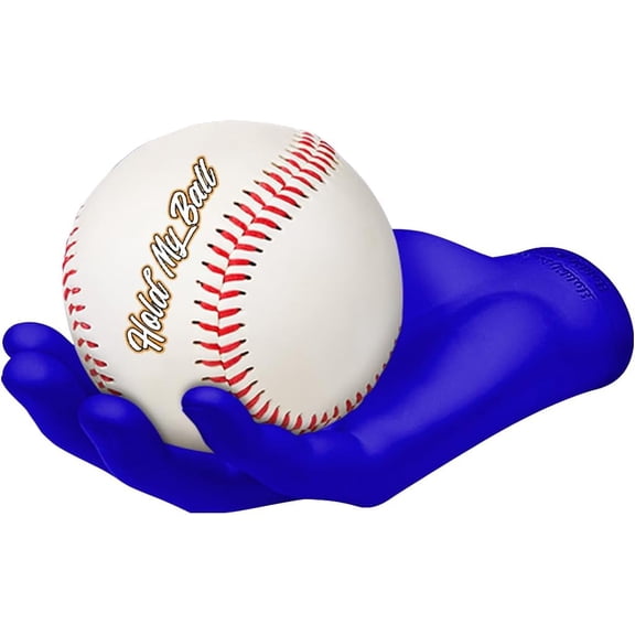 Hold My Ball Baseball Holder – Blue Wall Mount Hand Display for Ball Storage & Memorabilia - Baseball Holder Display for Collectors & Sports Fans