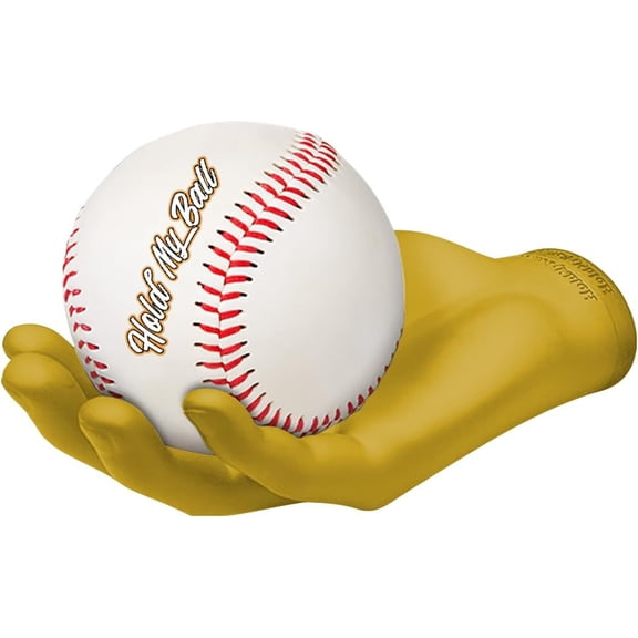 Hold My Ball Baseball Holder – Gold Wall Mount Hand Display for Ball Storage & Memorabilia - Baseball Holder Display for Collectors & Sports Fans
