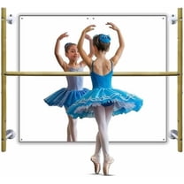 Wall Mounted Ballet Barre 2ft with Mirror - Home Dance Studio Kit for Confidence, Balance and Early Movement - Ballet Bar 3 Levels Height Adjustable