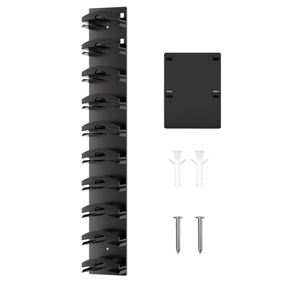 Wall Mounted Baseball Cap Organizer - Holds 10 Hats - 2-Pack Hat Rack with Adhesive/Screw Mounting - 14x2.36in