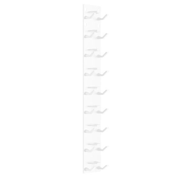 Wall Mounted Baseball Hat Rack Organizer, Vertical Storage Holder for 20 Caps, Door Closet Hanging Hat Rack White 17"