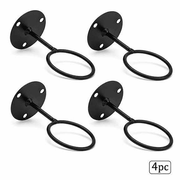 Wall Mounted Baseball Holder, 4 Pack Cast Iron Baseball Display Rack, Black Baseball Storage Hanger for Sports Memorabilia, Home Office, Game Room Decor