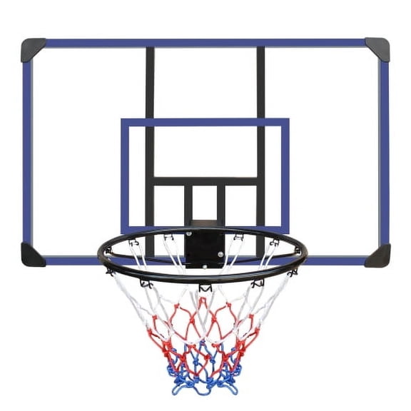 Wall Mounted Basketball Hoop, 45" x 29" Shatter Proof Backboard, Folding Basket Durable and All-Weather Mesh Construction for Indoor and Outdoor Use