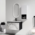 thumbnail image 1 of Wall-Mounted Bathroom Combination Cabinet with Ceramic Sink Soft-Closing Hinges for Quiet Bathroom Use, 1 of 7