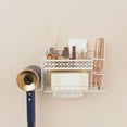 thumbnail image 1 of Wall Mounted Bathroom Organizer | Hair Dryer Holder & Paper Towel Storage Rack | Multi-Functional Iron Stand | Space Saving Design | 1-Piece Unit, 1 of 6