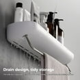 thumbnail image 1 of Wall Mounted Bathroom Storage Rack Non Perforated Adhesive Organizer Shelf with Guardrail for Towels Toiletries Kitchen Supplies Waterproof Multi-Purpose Space(Multicolor),Ccwuwei, 1 of 9