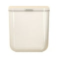 thumbnail image 1 of Wall-Mounted Bathroom Trash Can With Lid, Large Capacity Plastic Wastebasket (10.43×11.42×6.3in/10.43×8.86×6.3in), Beige/Yellow for Toilet Kitchen Living Room(8L/Beige), 1 of 4