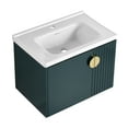 thumbnail image 1 of Wall Mounted Bathroom Vanity Unit With Ceramic Sink, 28 Inch, Soft Close Doors, Modern Style For Small Baths, Plywood Inches, Look Bathrooms,, 1 of 6