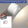 thumbnail image 1 of Wall Mounted Bedside Lamps – LED Wall Light with Magnetic Mount,USB Rechargeable,Adjustable Brightness,360° Rotatable,Battery Powered for Bedside & Reading Areas, 1 of 12