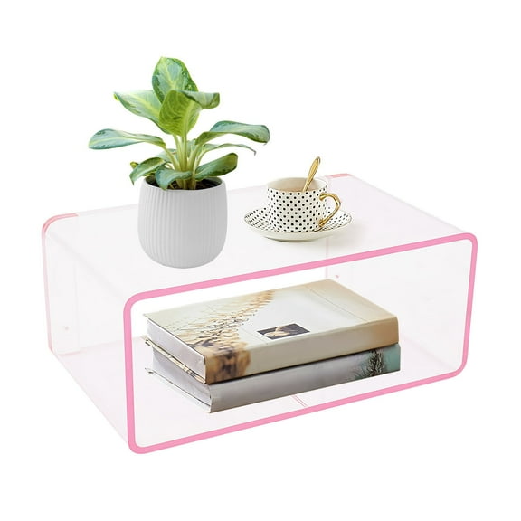 Wall-Mounted Bedside Table Acrylic Bedside Bookshelf Acrylic Floating Nightstand