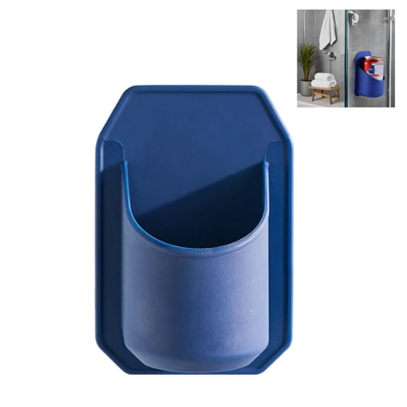 Wall-Mounted Beer Holder, Portable Shower Drink Holder, For Beer Can and Beverage, Multifunctional Wall-Mounted Holder, Free Your Hands(Blue)