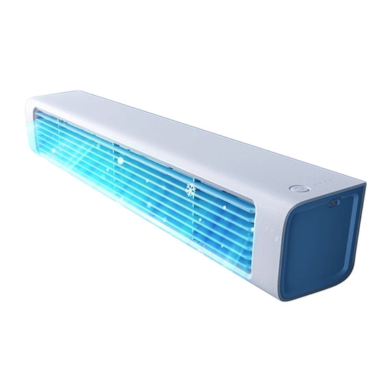 Wall Mounted Bladeless Fan, Quiet Evaporative Air Cooler for Bedroom Office, Smart App Control 3 Speed Desktop Unit, Space Saving Slim Design with Timer, Low Energy Personal AC